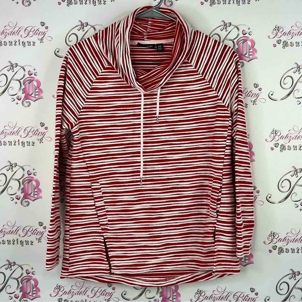 Onque Casuals pullover sweater stripes nautical Red and White Striped Top
